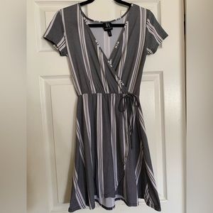 Derek Heart Jersey Faux Wrap Dress